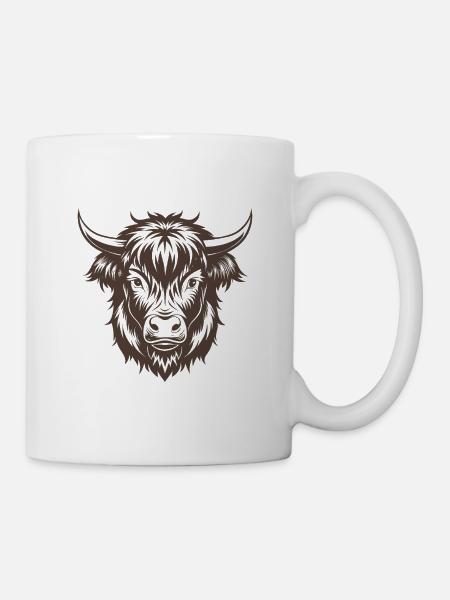 Highland Cow - Tasse - Weiß