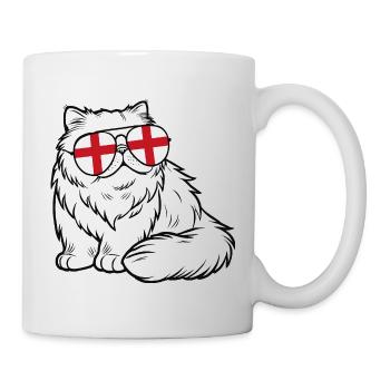  England-flagge Katze Sonnenbrille Cooler - Tasse - Weiß - Rechts
