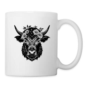 Vache des Highlands - Mug blanc - blanc - Droite