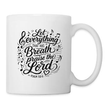 Psaume 150 - Lettrage des versets bibliques - Mug blanc - blanc - Droite