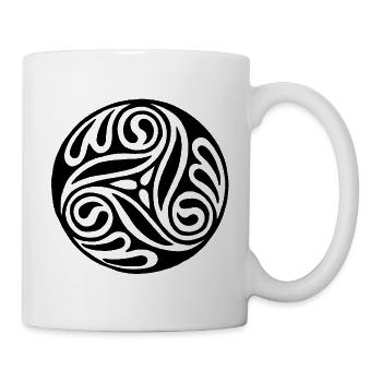 Spirale noire celte - Mug blanc - blanc - Droite