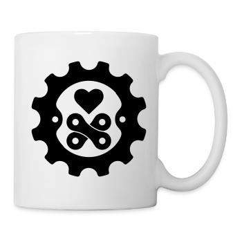 Bicycle Love Sprocket Chain Heart - Mug - white - Right