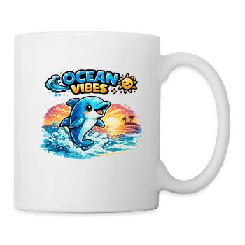 Ocean Vibes Dolphin Sunset - Mug - white - Right