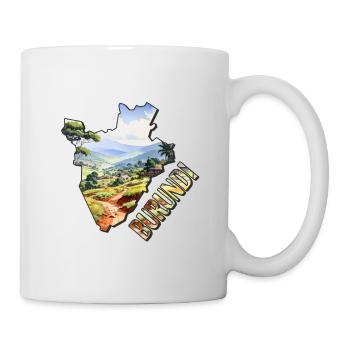 Création d’aquarelle au Burundi - Mug blanc - blanc - Droite