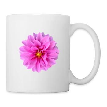 Vibrant_Pink_Dahlia_Flower_Wall_Art_Print - Mug blanc - blanc - Droite