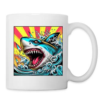 Requin - Mug blanc - blanc - Droite