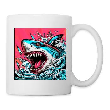 Requin - Mug blanc - blanc - Droite