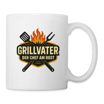 Grillvater – Der Chef am Rost - Tasse - Weiß - Rechts