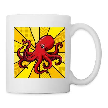 Pieuvre - Mug blanc - blanc - Droite