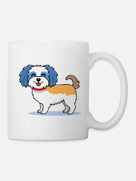 Niedlicher Havaneser (Comic/Bunt) - Tasse - Weiß