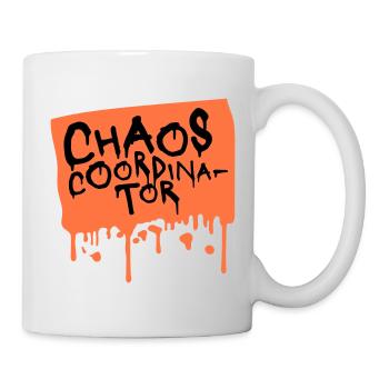 Coordinateur du Chaos Titre drôle Parents Teacher Logo - Mug blanc - blanc - Droite