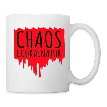 Coordinateur du Chaos Titre drôle Parents Teacher Logo - Mug blanc - blanc - Droite