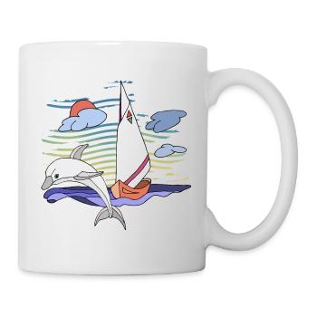Segelboot - Tasse - Weiß - Rechts