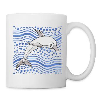 Delfin - Tasse - Weiß - Rechts