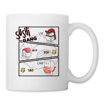 Sushi Gang Comicfiguren - Tasse - Weiß - Rechts