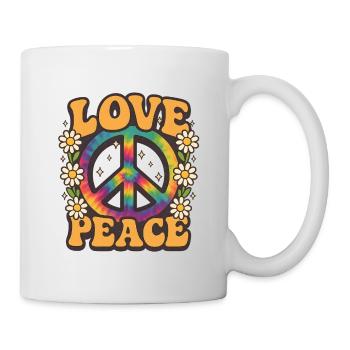 Love Peace 70s Retro - Mug - white - Right