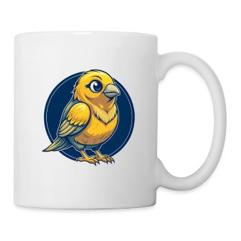 Canary Bird Kawaii Mascot Cartoon Clipart Logo - Mug - white - Right