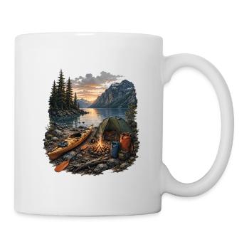 Kajak-Camp am Bergsee - Tasse - Weiß - Rechts