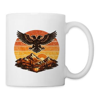 Albanie chemise drapeau aigle vacances balkanique cadeau - Mug blanc - blanc - Droite