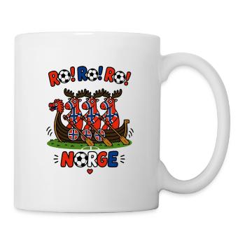 Norway Football Fan Cute Viking Moose Norge Soccer - Mug - white - Right