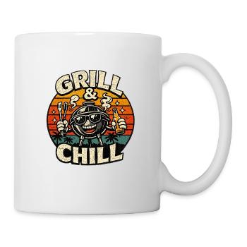 Grill & Chill Retro Sunset - Mug blanc - blanc - Droite
