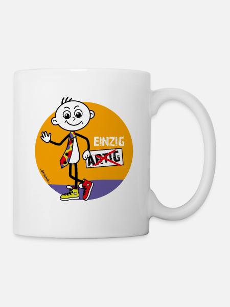 Einzig nicht artiger Strichel. Einzigartig frech - Tasse - Weiß