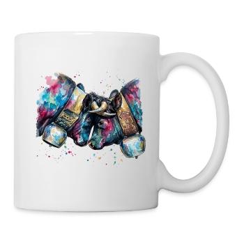 Vache d'hérens coloré en aquarelle - Mug blanc - blanc - Droite