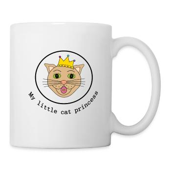 King Cat with Crown - Mug - white - Right