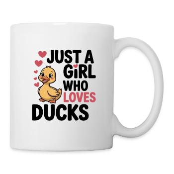 Das Mädchen, das Enten liebt - Tasse - Weiß - Rechts