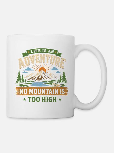 Bergwander-Abenteuer - Tasse - Weiß