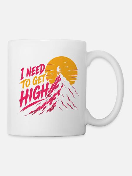 Bergwander-Abenteuer – Ich muss hoch hinein - Tasse - Weiß