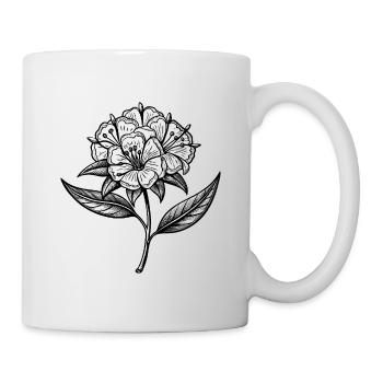 Fleur de laurier de montagne - Mug blanc - blanc - Droite