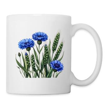Motif des champs de bleuets - Mug blanc - blanc - Droite