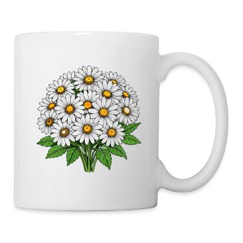 Bouquet de marguerites blanches de jardin - Mug blanc - blanc - Droite