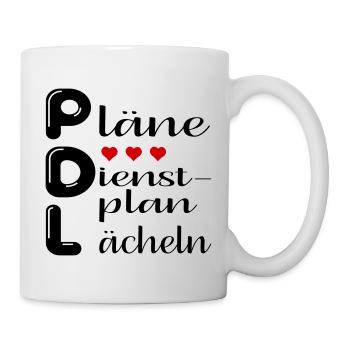 Pflegedienstleitung Pläne - Tasse - Weiß - Rechts