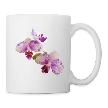 Live_Purple_Speckled_Harlequin_Orchid_Plant - Mug blanc - blanc - Droite