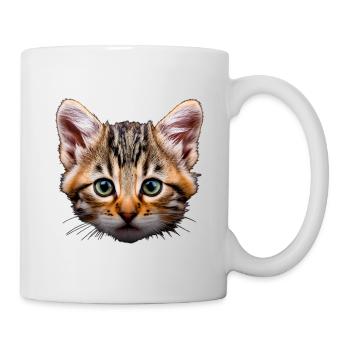 Cat head, cute animal motifs - Mug - white - Right