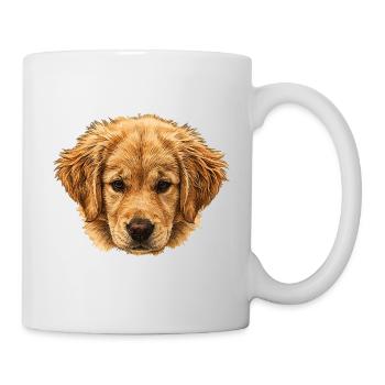 Golden Retriever Portrait, Doggy - Mug - white - Right