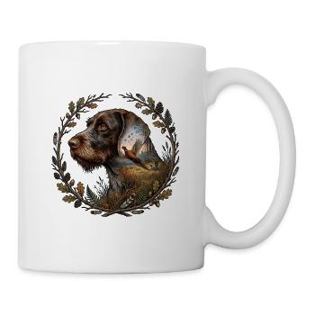Allemand à poil dur - Mug blanc - blanc - Droite