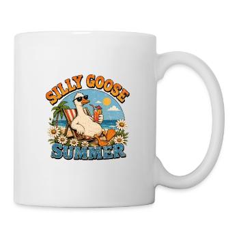 Ambiance plage d’été de l’oie bête - Mug blanc - blanc - Droite