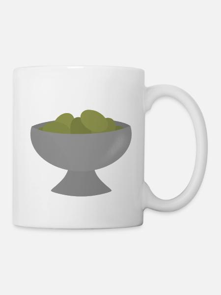 Olive Bowl Minimalist - Tasse - Weiß