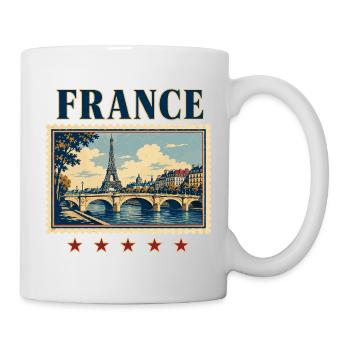 Paris Vintage Stamp Tour - Mug - white - Right