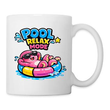 Mode Relax à la piscine - Mug blanc - blanc - Droite