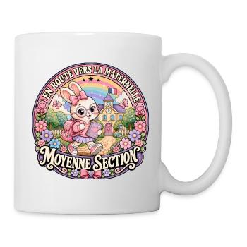Lapin Maternelle Moyenne Section Fille - Mug blanc - blanc - Droite