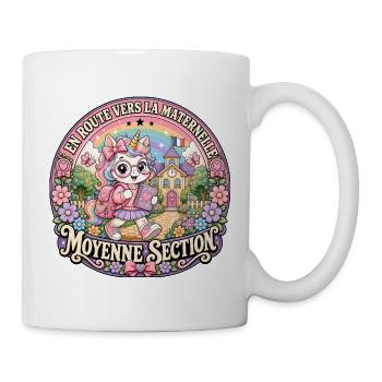 Licorne Maternelle Moyenne Section Fille - Mug blanc - blanc - Droite