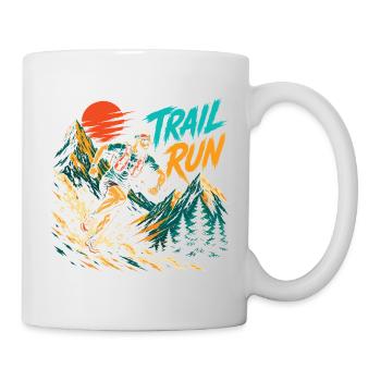 course sur sentier - Mug blanc - blanc - Droite