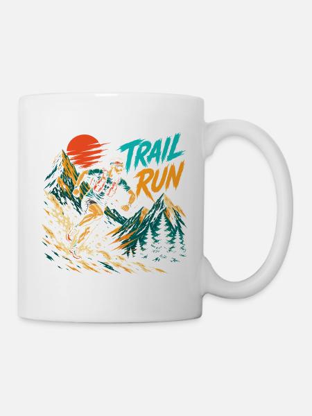 Trailrun - Tasse - Weiß