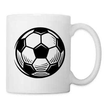 Fußball Ball Fußballverein Public Viewing - Tasse - Weiß - Rechts