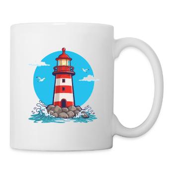 Phare - Maritime, Mer, Côte, Mer du Nord, Hope - Mug blanc - blanc - Droite
