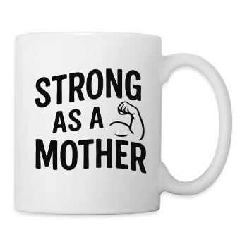 Forte comme une mère – Maman puissante avec des biceps - Mug blanc - blanc - Droite